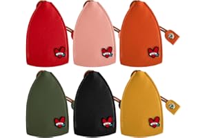 BUBUNY Cute Creative Pull-out Key Case Car Key Case, Leather Car Key Cover Car Key Holder Case Large-Capacity Car Keychain Sleeve Love Key Cover, PU Key Wallets Housekeepers for Men Women Colors-6 (6-colors)