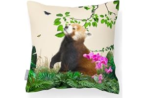 Izabela Peters Outdoor Cushions Waterproof, 43 cm, Rare Red Panda-Cream Garden Chair Cushions