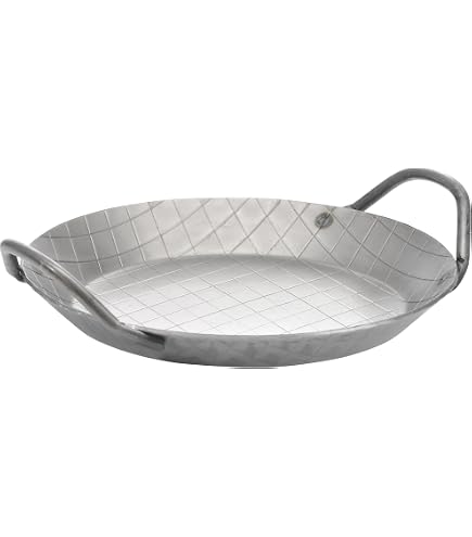 Cuisson Traditionnelle Poêle Fer Forgé Main JGmotorfi - Grand Ventre 26,5cm - Cuisson Saine Sans Revêtement Cuisson Saine Fer Forgé