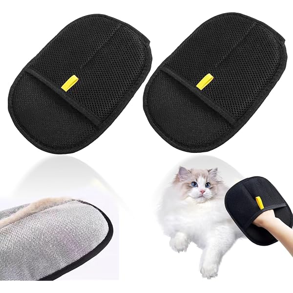 2 Guanti Rimuovi Peli Animali – Magnete Per Pelliccia In Silicone, Riutilizzabile, Per Gatti E Cani, Per Vestiti, Divani E Tappeti (Nero)