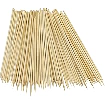 100x 8" Holz Bambus Spieße Sticks Für Grill, Kebab Obst