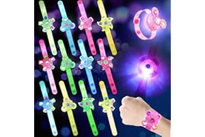 Bowasin Pack of 12 Children's Light Bracelets, Light Toys, Small Gifts for Children, Party Favours, Birthday, Flash Light Bracelet, for Christmas, Celebrations, New Year Party, Birthday, Party