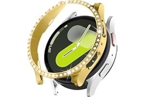 YUIYUKA Glitzer Diamant Hülle für Samsung Galaxy Watch 7 Schutzhülle 40mm/44mm Damen,Hart PC Cover Leicht Kantenschutz Smartwatch Ersatzgehäuse Case für Galaxy Watch 7 Schutz[Kein Bildschirm][HD][Sensitive]