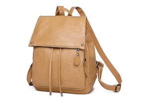 Everfunny Women Backpack Waterproof Anti-theft Lightweight PU Fashion Leather Nylon School Shoulder Bag Travel Cute Backpack Girls Ladies