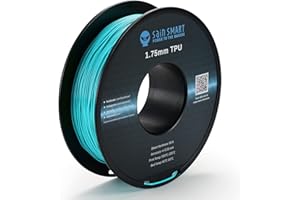 Filamento flessibile in TPU SainSmart per stampa in 3D, 1,75 mm, 0,8 kg, precisione dimensionale +/- 0,05 mm, colore: ciano neon