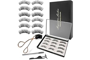 ONEWLY Magnetische Wimpern - 3 Paare Wimpern Magnetisch - Wiederverwendbare Magnetische Wimpern Ohne Eyeliner - Magnetwimpern