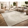 TT Home Large Rug Short Pile Monochrome Modern Design Washable, colour: Cream, Size:240x340 cm