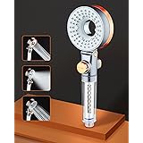 Soffione Doccia con Filtro, Anticalcare 3 Tipi di Getto, Alta Pressione , Doccino Pressurizzato, SPA , Risparmio Idrico
