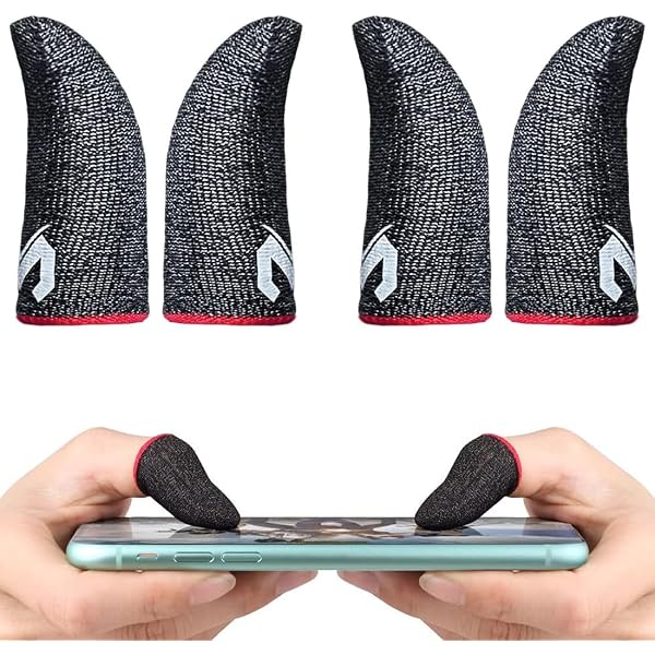 1 paio di guanti per le dita per giochi mobili Pubg, guanti traspiranti per touch screen, anti-sudore, antiscivolo, ultra sottili, per gaming, compatibili con tutti i touchscreen