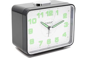 SMIORAS Despertador Analogico Casio Snooze Beep TQ-218-1BDF Analógico para Unisex Color Negro