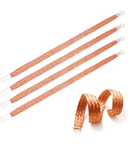 Tresse Câble De Masse 40 Cm Pour Auto Moto Voiture - Cuivre, Neuf, Marque AERZETIX, Fabriqué En France