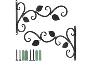 Fippy 2 sztuki wieszaków na ścianę, żelazne wieszaki na ubrania, wieszaki na kwiaty, uchwyt na rośliny do latarni, sadzarek, karmników dla ptaków, dzwonków wietrznych, 2 szt