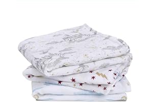 aden + anais musy Spucktücher, Mulltücher-Set für Neugeborene & Kleinkinder aus 100% Baumwoll-Musselin, Mehrzweck-Babytücher für Mädchen & Jungen, 70x70cm, 3er Pack, Harry Potter Iconic
