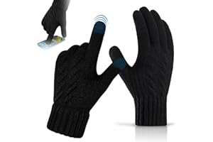 BGTLJKD Guanti Invernali Uomo Donna, Guanti Touch Screen Invernali, Guanti Termici per Uomo e Donna, Guanti Invernali Caldi da uomo con Fodera in Pile, Per Ciclismo, Sci, Attività all'aperto