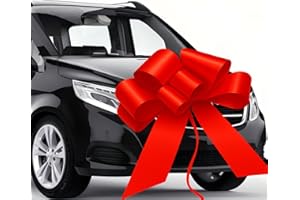 AVAGIAFORU Lazo Grande para Coche, Lazo Gigante para Regalo Coche Happy Birthday, Lazo Regalo Grande, Lazo de Coche XXL 76cm, Lazo de Regalo para Bicicleta, Navidad, Nuevo Hogar, Boda, Cumpleaños, Fiesta