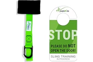 ‎EAGLEFIT eaglefit - Premium Türanker inkl. Karabiner für Schlingentrainer, Fitnessband, Gurte, Tubes & Turnringe - Schützt die Tür gezielt vor Beschädigungen und Kratzern