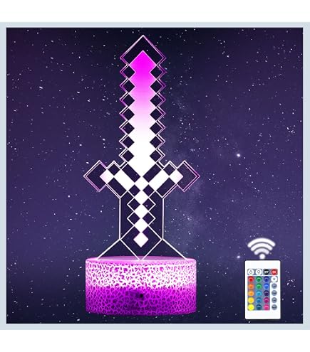 Lámpara Creeper Con Sonidos - Luz LED 3D, Batería Recargable, Decoración De Habitación Para Niños (9x9x11 Cm)