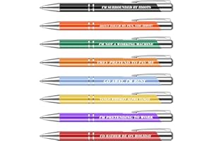 FANTESI 8 Pcs Ballpoint Pens Funny Pen Cheeky Novelty Pens Rude Stationery Pens Retractable Ballpoint Pens for Colleagues Teachers Adults Women & Men Students