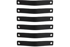 Brute Strength - Maniglie in pelle per mobili - Nero - 24 pezzi - 20 x 2,5 cm - Maniglia per mobili, maniglia per porte per cucina, bagno, armadi, comò, legno