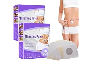 UTAPOSSIN 60 Pièces Autocollants Moxibustion, Patch Amincissant, Slim Patch, Patchs Minceur, Patch pour le Ventre, Patch pour le nombril, Pour le Ventre de Bière, Seaux Taille, Graisse Abdominale