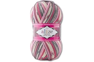Wohnkult Alize 100 g Superwash Comfort Sock Wool 33 Colours to Choose From One / Multicoloured (7707)