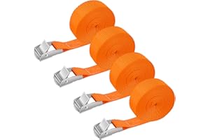 Spanngurte 2M, GAUATO 4 Stück Zurrgurte mit Klemmschloss Befestigungsriemen, Verstellbare Spannbänder Ratschengurte Gurte, Befestigungsgurt für Fahrrad, Autotransport, Fracht, Gepäck, Motorrad