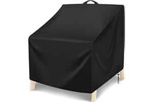 MaxEarn Housse de protection pour chaises de jardin, 102 x 109 x 124 cm, 420D, imperméable, résistante aux UV, coupe-vent, pour meubles empilables et balcons