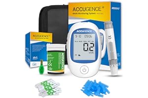 ACCUGENCE 3in1 Blood Ketone Monitor and 15 Ketone Test Strips, Blood Ketone Meter keto Test kit For Keto Diet Testing -in mmol/L