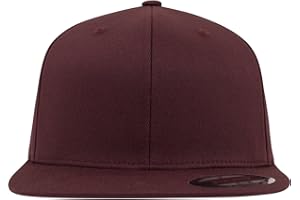 Flexfit Cappello da Baseball con Visiera Piatta, Unisex Cap, Parte Frontale Solida, Cuciture Solide, Cappello in Stile Hip Hop, Taglia S - L/XL