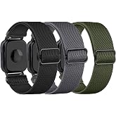 Pack of 3 Elastic Nylon Wristbands Compatible with Xiaomi Redmi Watch 5 Active/Lite Loop Stretchy Replacement Strap for Men and Women