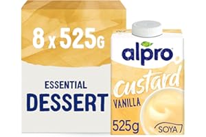 Alpro Vanilla SOYA Plant-Based Long Life Alternative to Custard, Vegan & Dairy Free, 525g (Pack of 8)