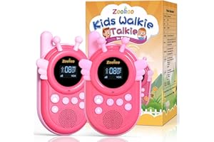 Zookao Walkie Talkie Kids Toys for 3 4 5 6 7 8 Year Old Girls Boys, Outdoor Garden Girls Toys 3-12 Year Old Boy Girl Gifts Upgrade Long Distance Little Bee Walkie Talkies Pink