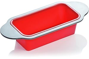 Boxiki Kitchen Padella per Pane in Silicone Antiaderente Telaio in Acciaio - Perfetto per Cuocere Pane di Banana, Pane per Sandwich, Torta al Pound e Polpettone.