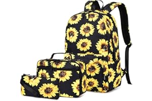 Imyth 3Pcs Backpack Sets for Teen Girls, Cute Colorful Bookbag School Daypacks for Elementary Middle Students