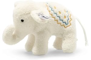 Steiff Elefäntle, sött mjukisdjur, pojkar, flickor och spädbarn från 0 månader, mjuk leksak 10 cm, vit, 241147