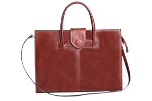 Chicca Tutto Moda Borsa Donna Portadocumenti a Mano da Lavoro Organizer Cartella Ventiquattrore in Pelle