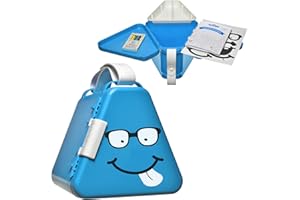 Trunki Caja de Almacenaje y Bandeja de Viaje para Niños| Caja de Juguetes TeeBee | Sistema de Almacenaje de Juguetes y Bandeja de Actividades para Viajar en Coche o Avión | Azul