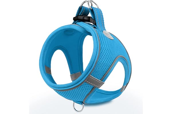 Joytale Arnes Perro, Reflectante Cómodo Transpirable Arnés, Perros Arneses Chaleco para Gato y Cachorros Perro, Azul, M