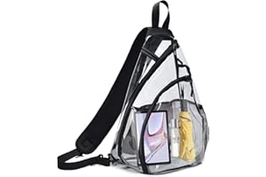 OSOCE Durchsichtig Umhängetasche Stadion genehmigt, Transparente Umhängetasche für Damen Herren,Arbeitskonzert Sicherheit Reisen Sportveranstaltungen