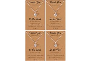 YANCHUN 2/4/6Pcs Bridesmaid Gifts ove Knot Necklace for Women Bridesmaid Necklace from Bride Bridesmaid Jewelry Wedding Gifts Set (B: 4pcs bridesmaid necklaces)