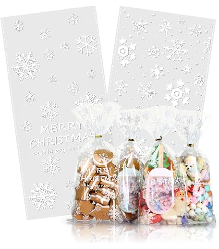 120 Sachets Bonbons Halloween Transparents + 150 Attaches Torsadées - Sacs Festifs Pour Biscuits, Chocolats, Bonbons - 12,5 X 27,5 Cm