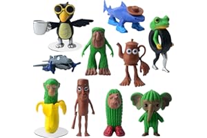 Audasi 10 PCS Figuras de Acción de Monos y Tiburones, Italian Brainrot Figuras de Juguete Creativo, Coleccionable, Set Divertido, Tralalero, Tralala, Escritorio, Juguete Creativo
