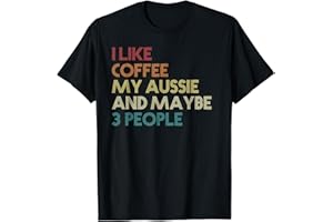 AUSTRALIAN SHEPHERD APPAREL CO. Australian Shepherd Dog Cane Caffè Vintage Retro Maglietta