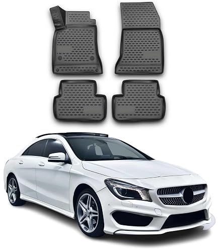 J&J AUTOMOTIVE Tapis De Sol Velours Sur Mesure CLA C117 2013-2019 - Noir Antidérapant