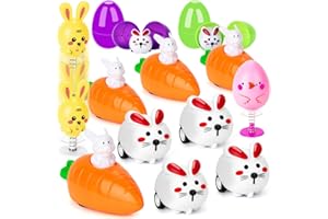BINXIRUI Ostergeschenke Kinder - 8x Hasen Karotten, Räder Ostern, Osterdeko, Ostern Geschenke Kinder, Kleine Ostergeschenke Kinder 1 2 3 4 5 6 Jahre, Osterkörbchen, Osternester zum Befüllen