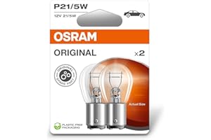 Osram Original Line 12 V, P21/5 W, signal lamp, metal base, double blister, (2 lamps)