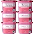 Cilicant Compact Moisture Absorber - Refresh Every Place - Fragrance Rose Wardrobe/Closets, Storage Compartment, Kitchen Cabinets, Cupboard, Almirah, Shoe Rack, Bathroom Uses, (Pack of 6)