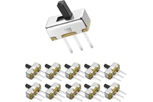 Interruptor ON OFF, Microinterruptor SPDT Mini interruptores Palanca deslizante pequeña 1p2t para PCB Arduino Breadboard Placa electrónica Dip Miniatura 3 mm 70PCS GuuYebe