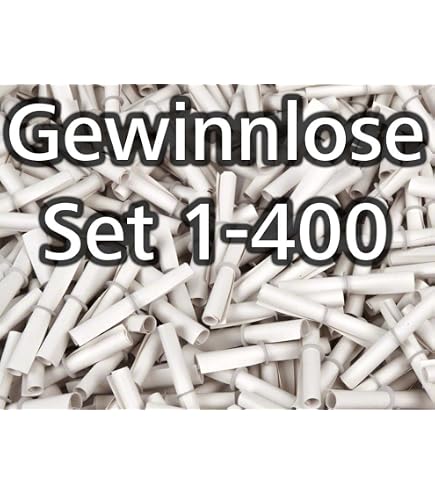 Weiße Röllchenlose (Nieten) – 400 Stück In 4x100er Beuteln, Mit Pappring Verschlossen, Spicksicher, Für Tombola & Lotterie
