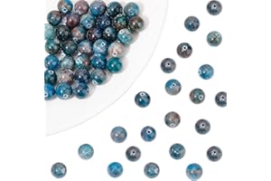 NBEADS 1 Filo 51Pcs/Filo Tondo Naturale Apatite Fili di Perline per Creare Gioielli, 8 mm, Foro: 1 mm, 39,9 cm